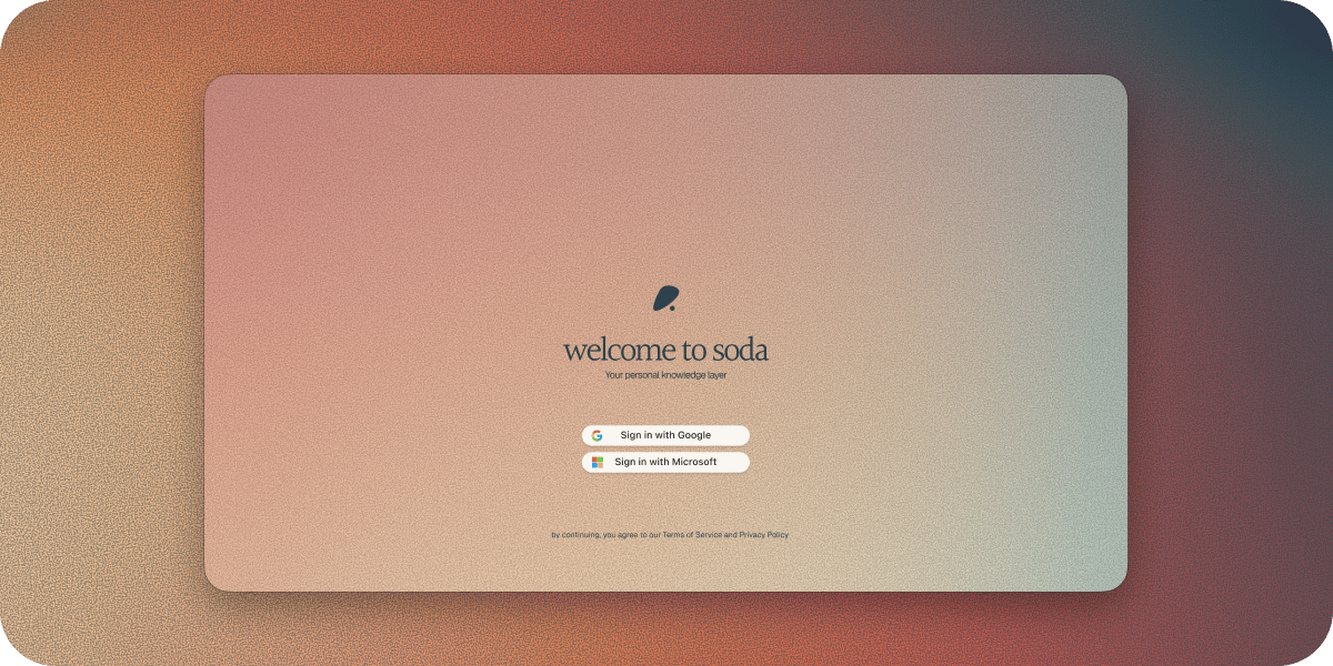 Sign Up To Soda With Either Google Or Microsoft Using Your Work Account