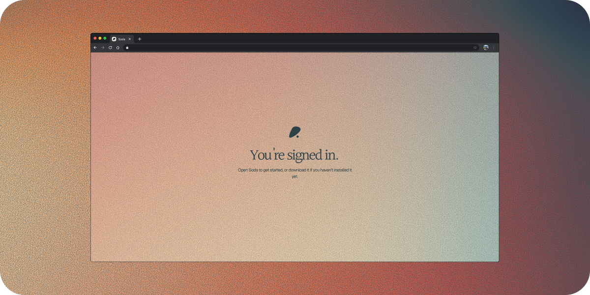 Signed In Confirmation