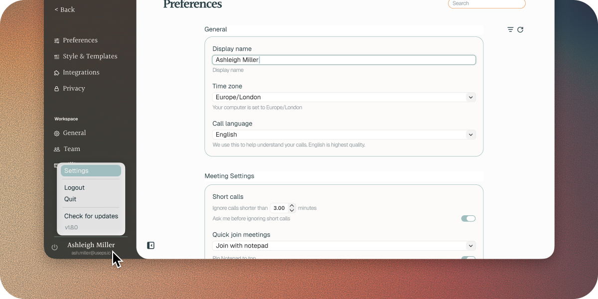 Access Settings In Soda 1