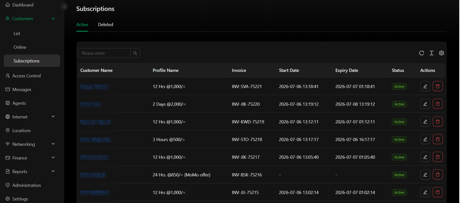 Subscriptions