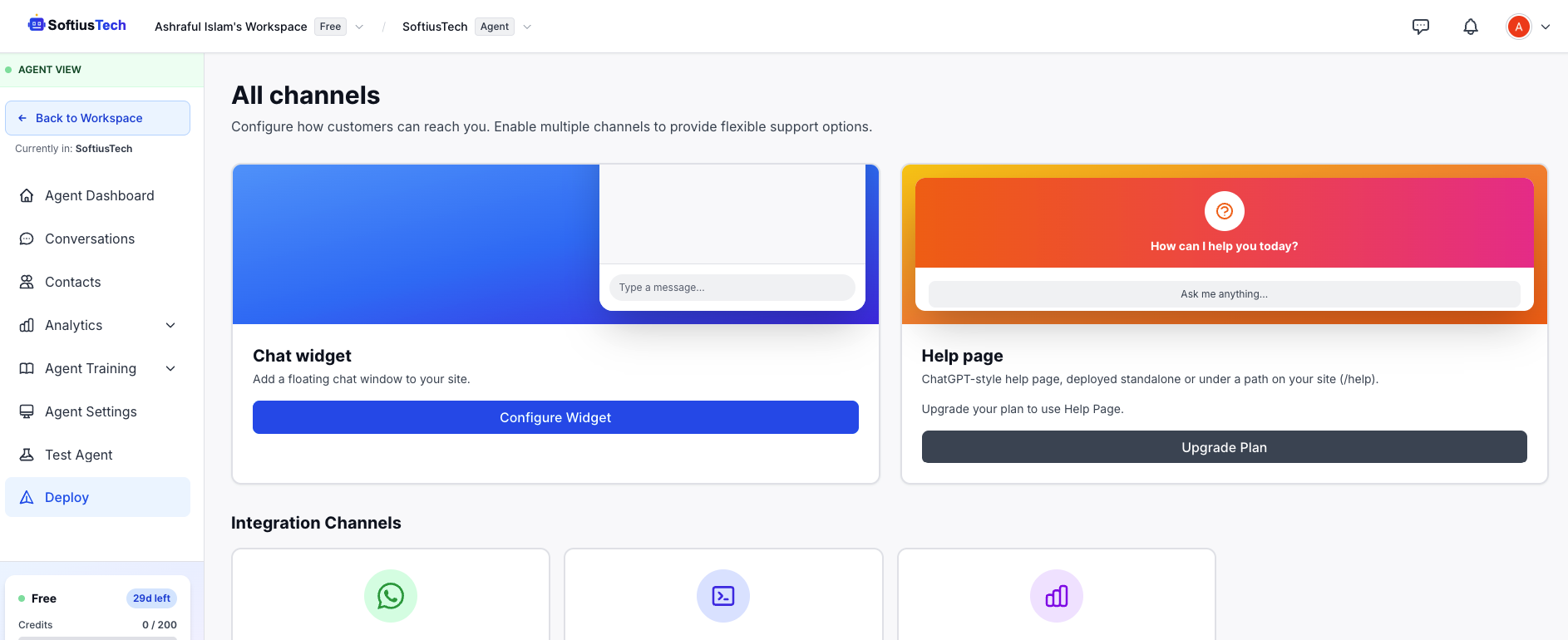 Manual mode deployment configuration