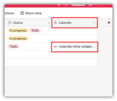 Adding embed code to Airtable
