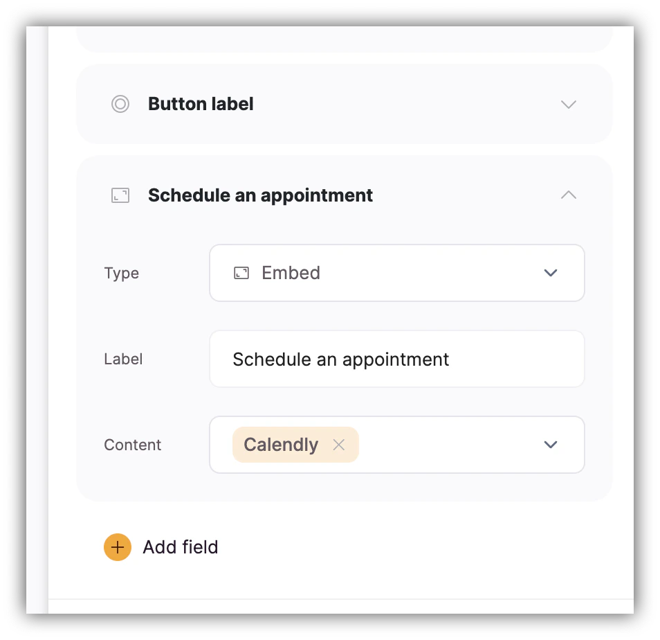 Adding the embed field