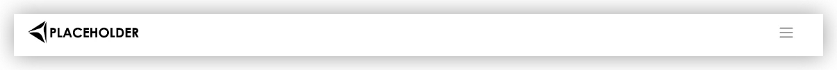 Header with hamburger menu