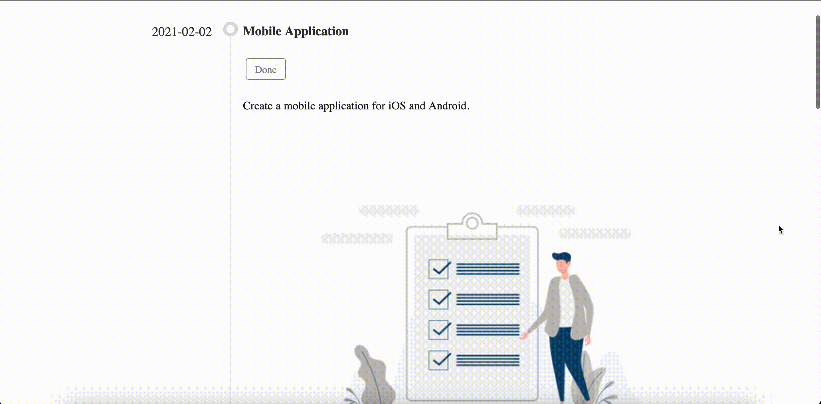 Projects comletion timeline