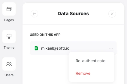 Google Sheets re-authentication