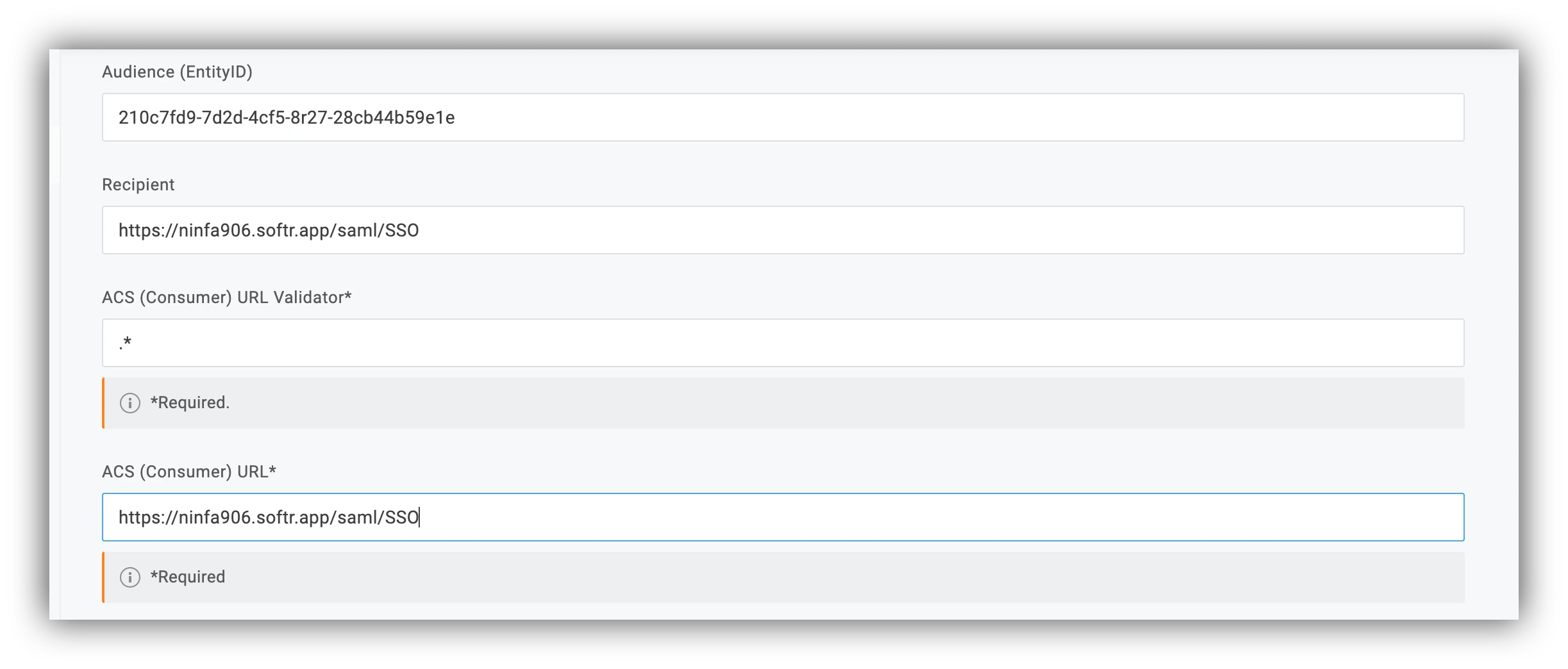 Configuration section setup