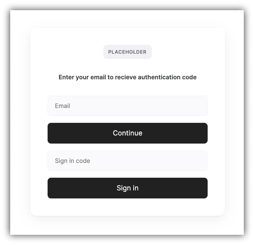 Signin in with code