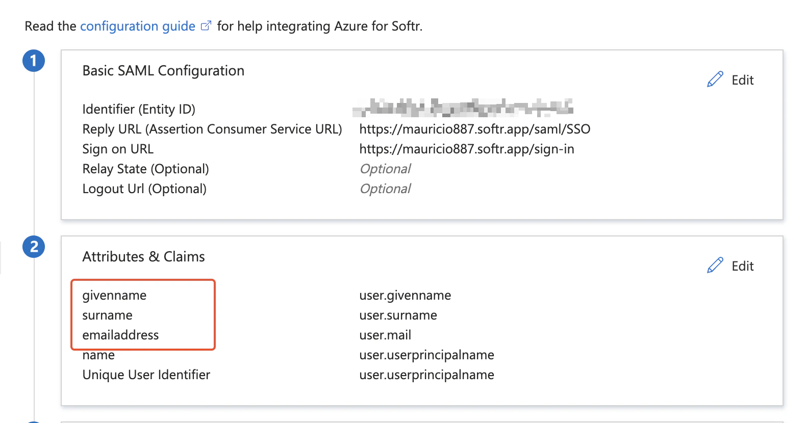 Getting the keys from Azure