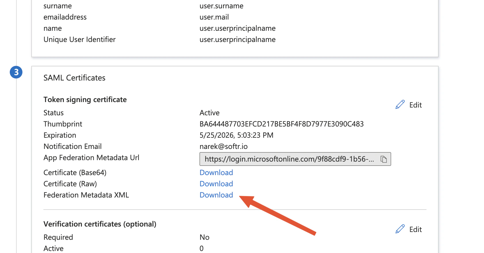 Metadata XML Download