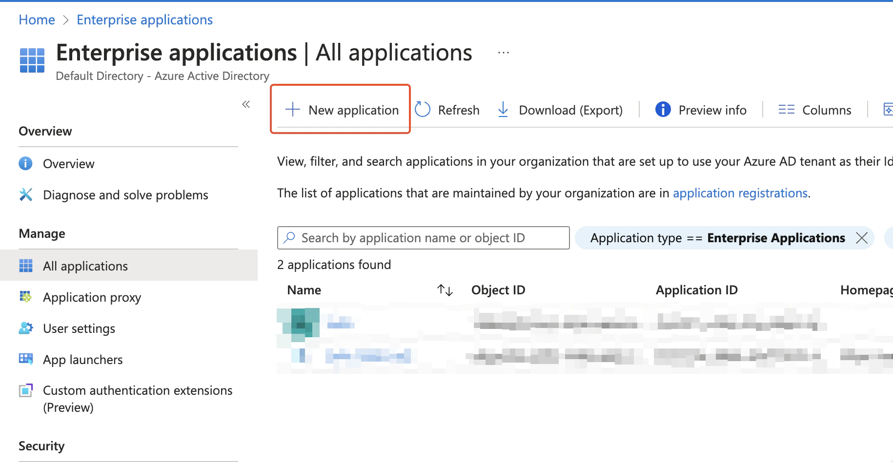 New application