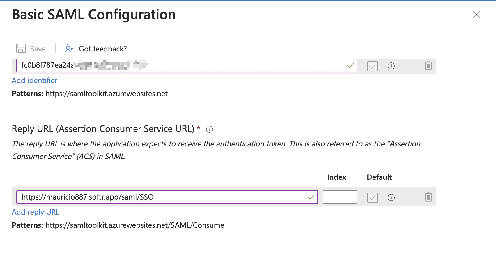 Adding ACS URL