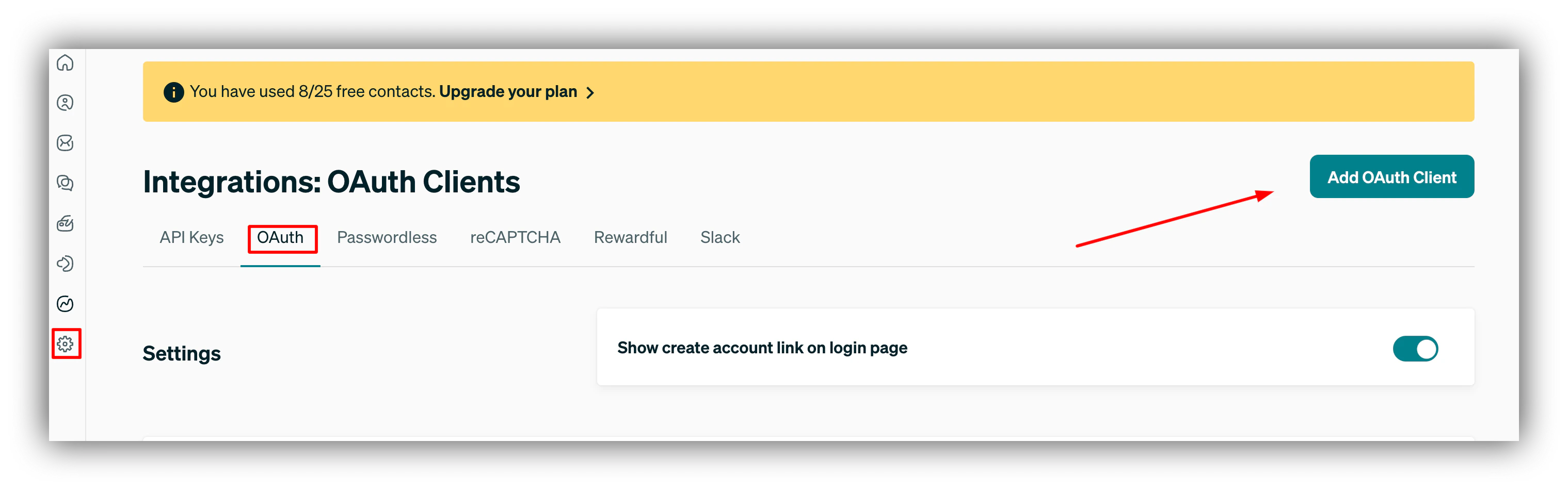 Adding OAuth Client