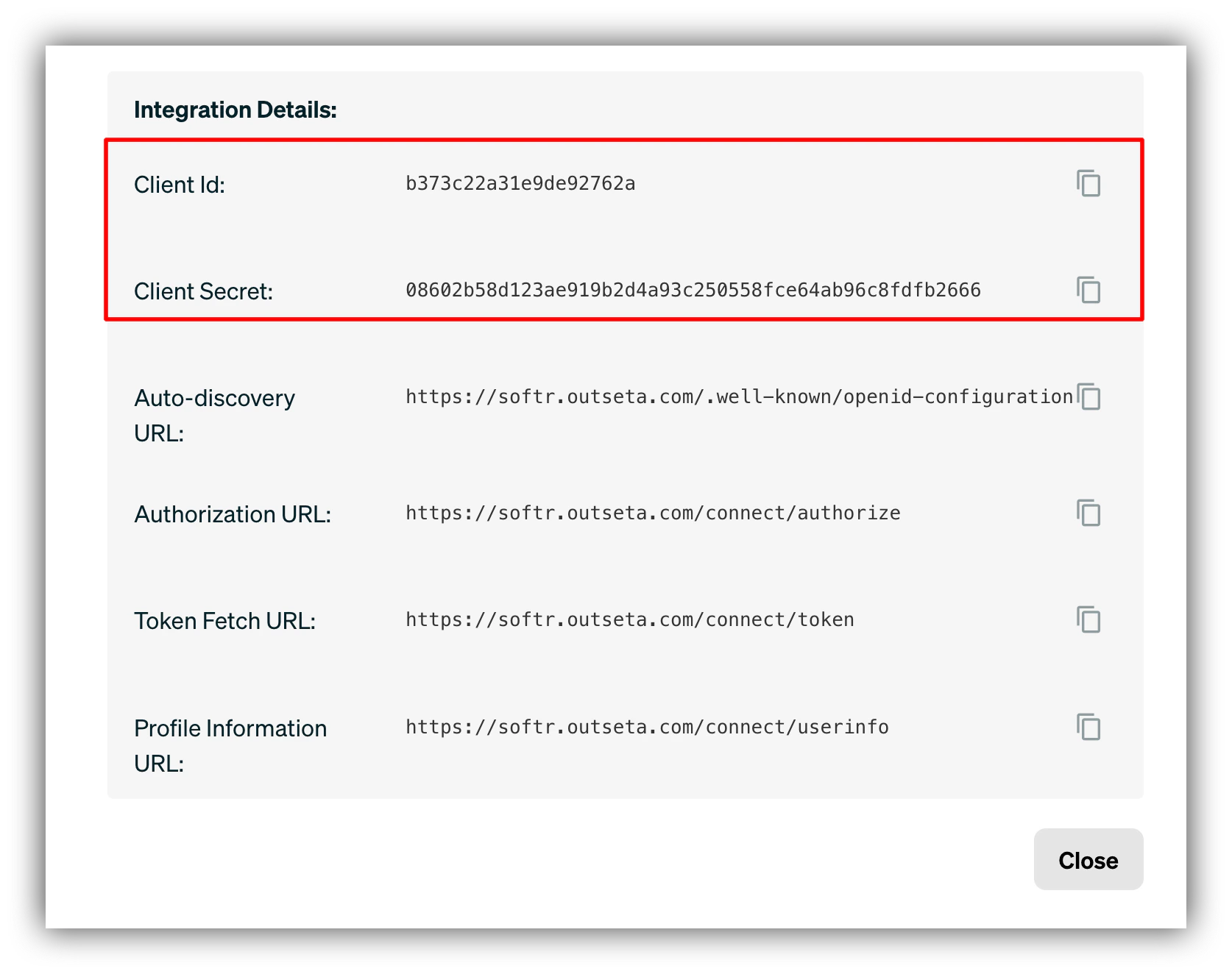 Integration details
