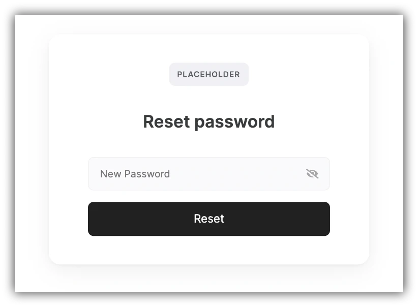 Resetting the password