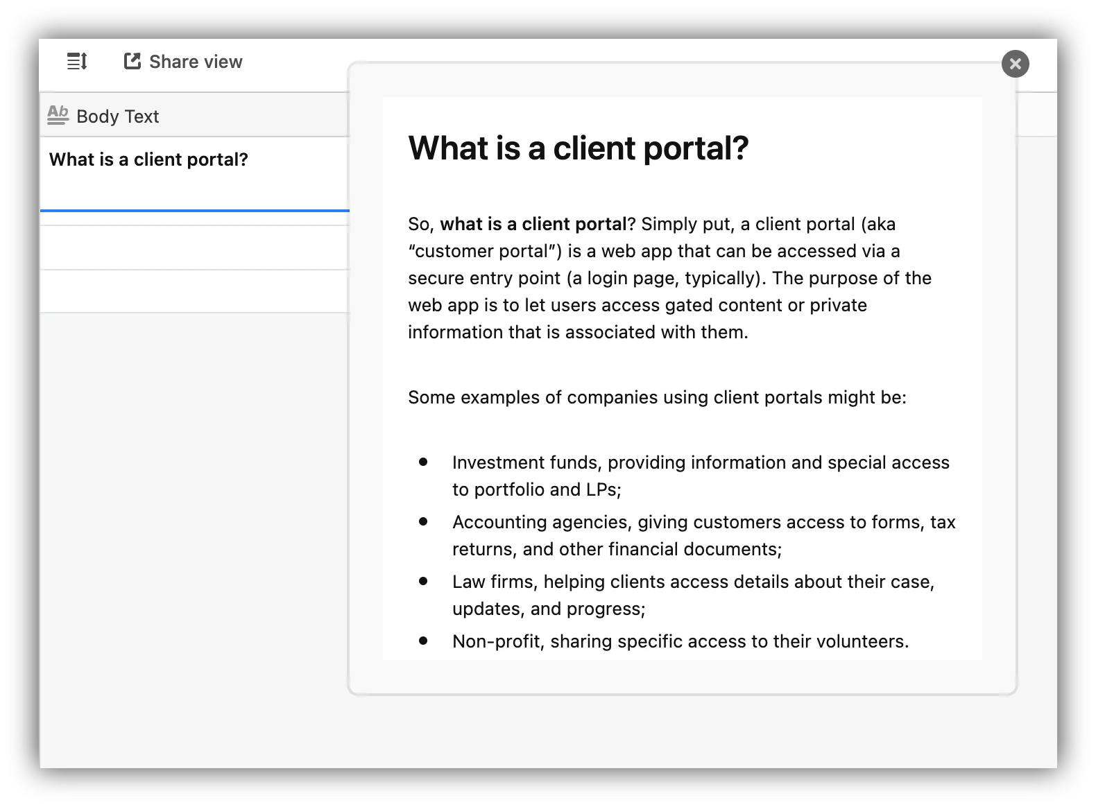 Text with formatting added