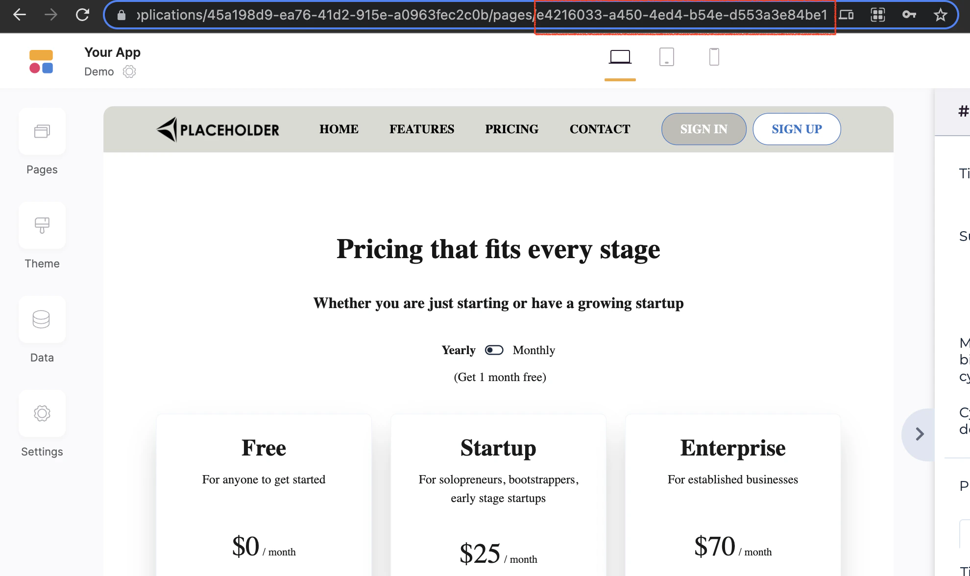 Locating the page ID