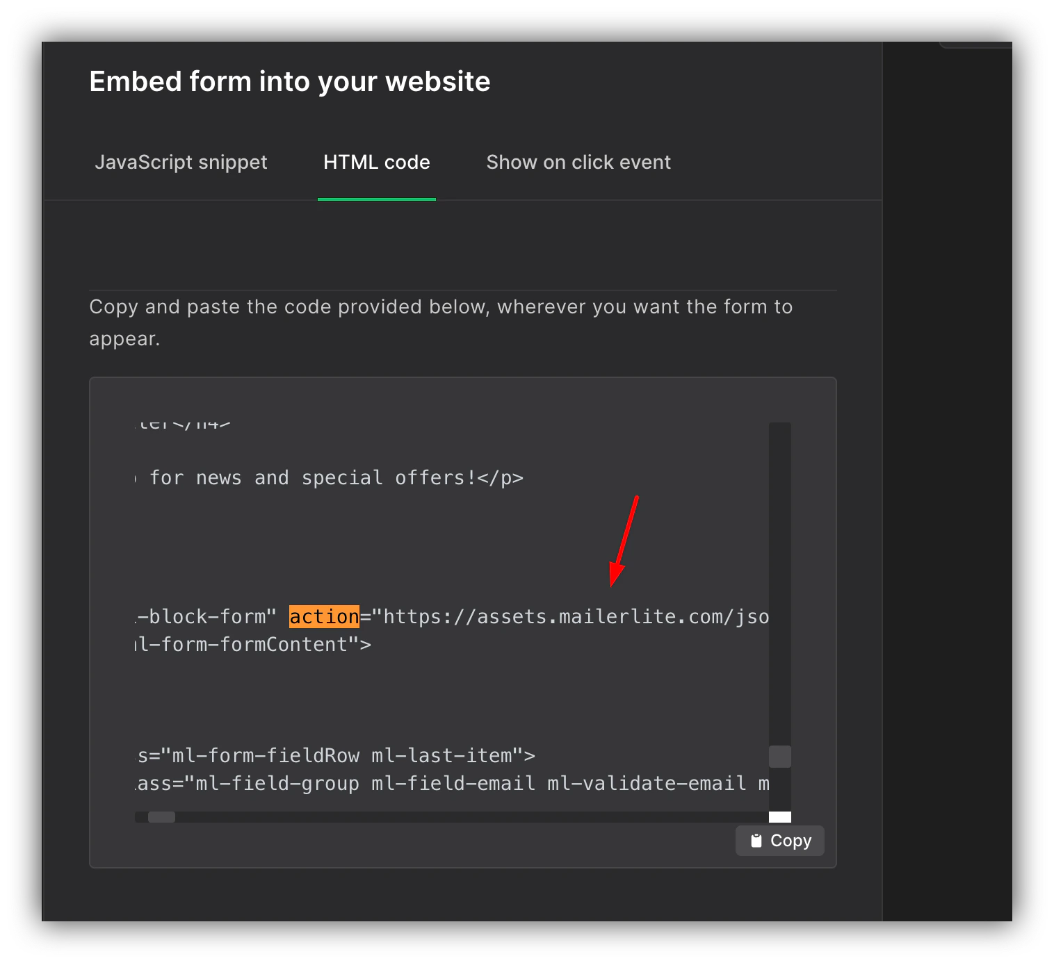 Getting the Action URL