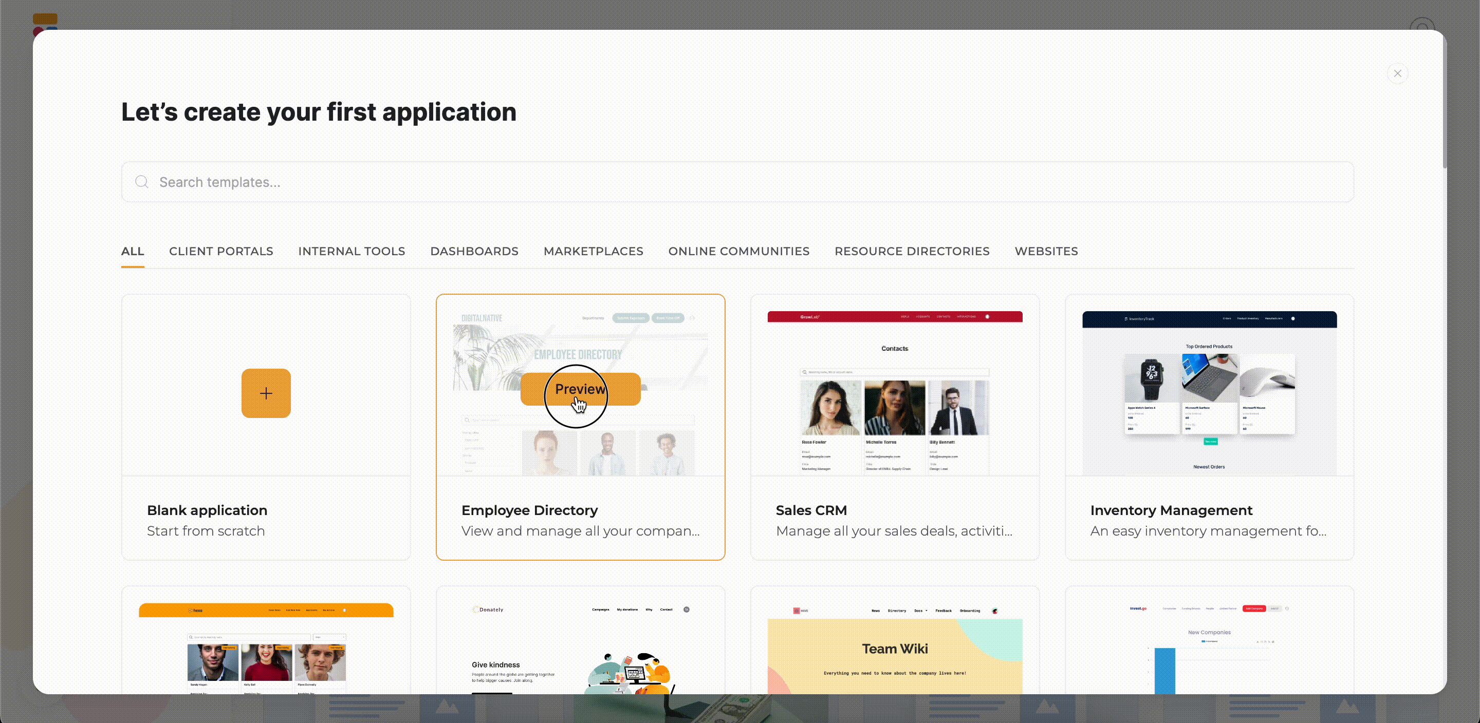 Exploring the template