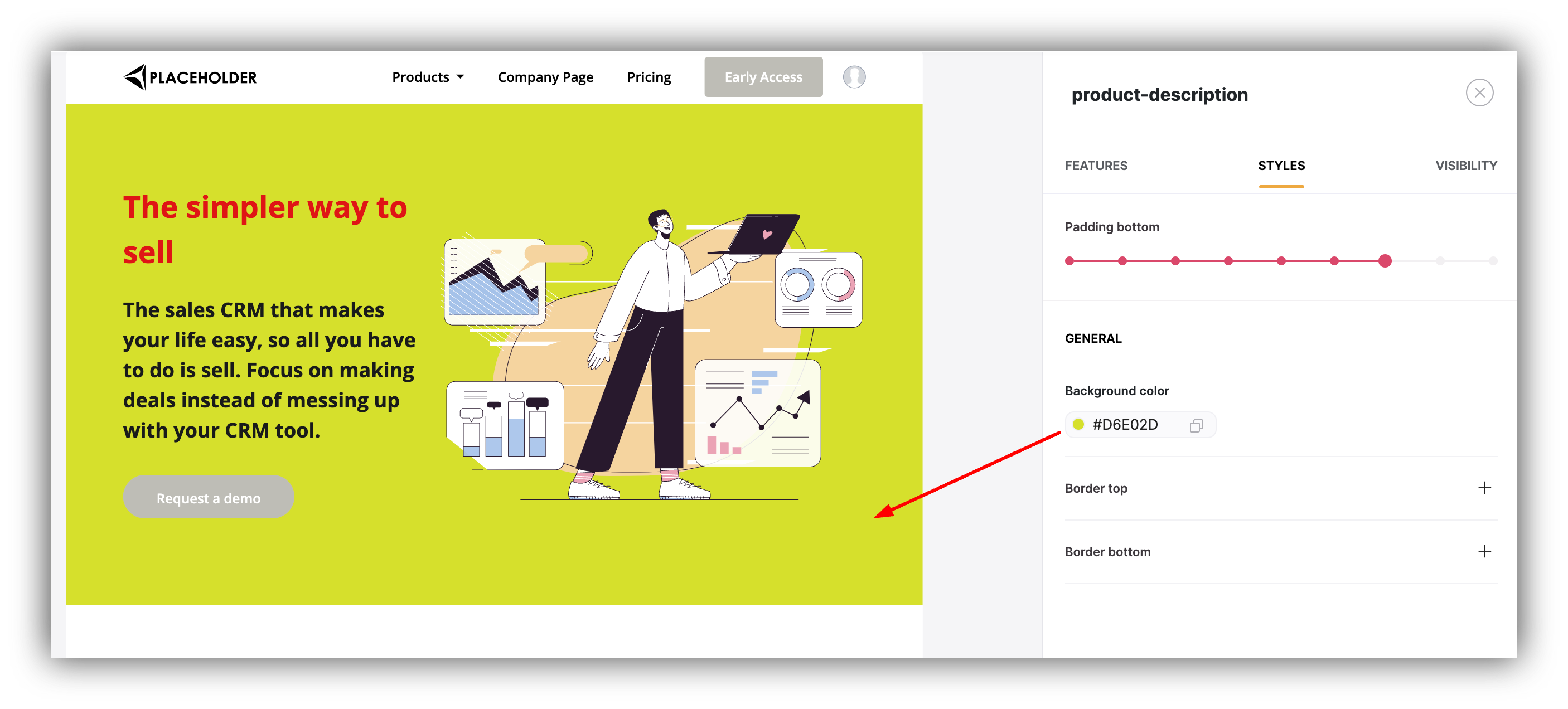 Block background color