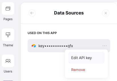Editing Airtable API key in app settings