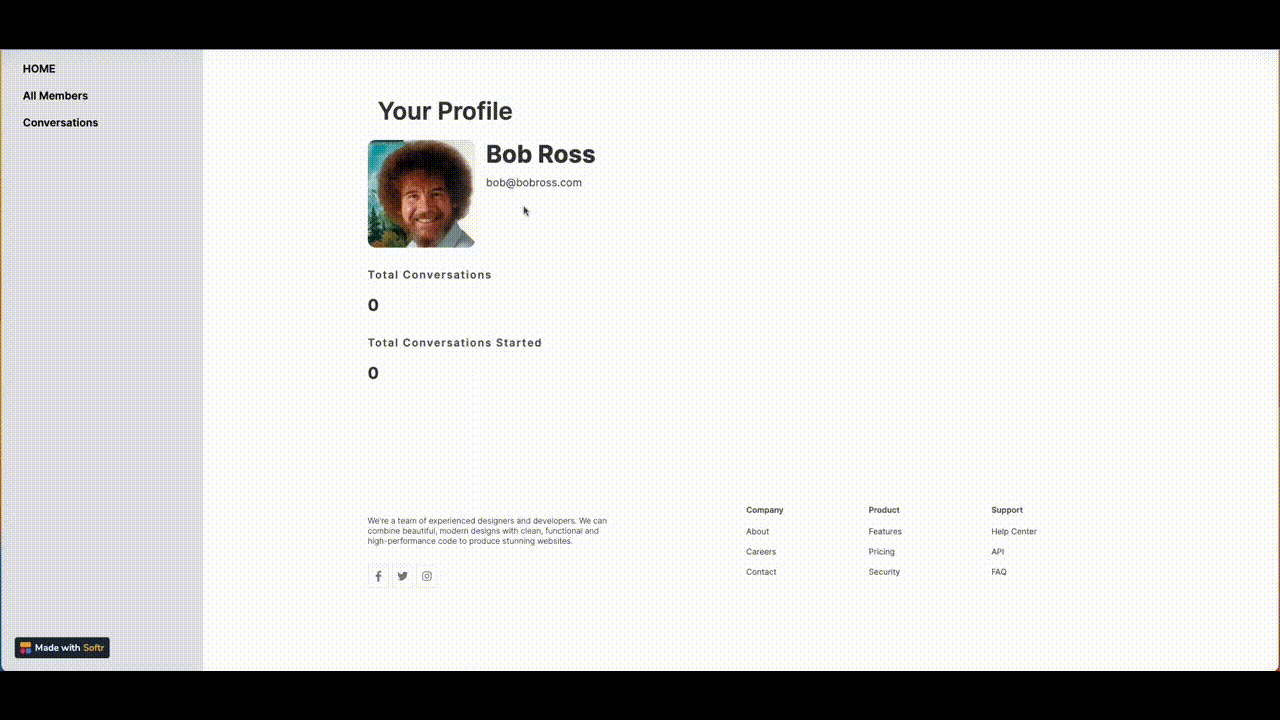 Initiating a conversation between users