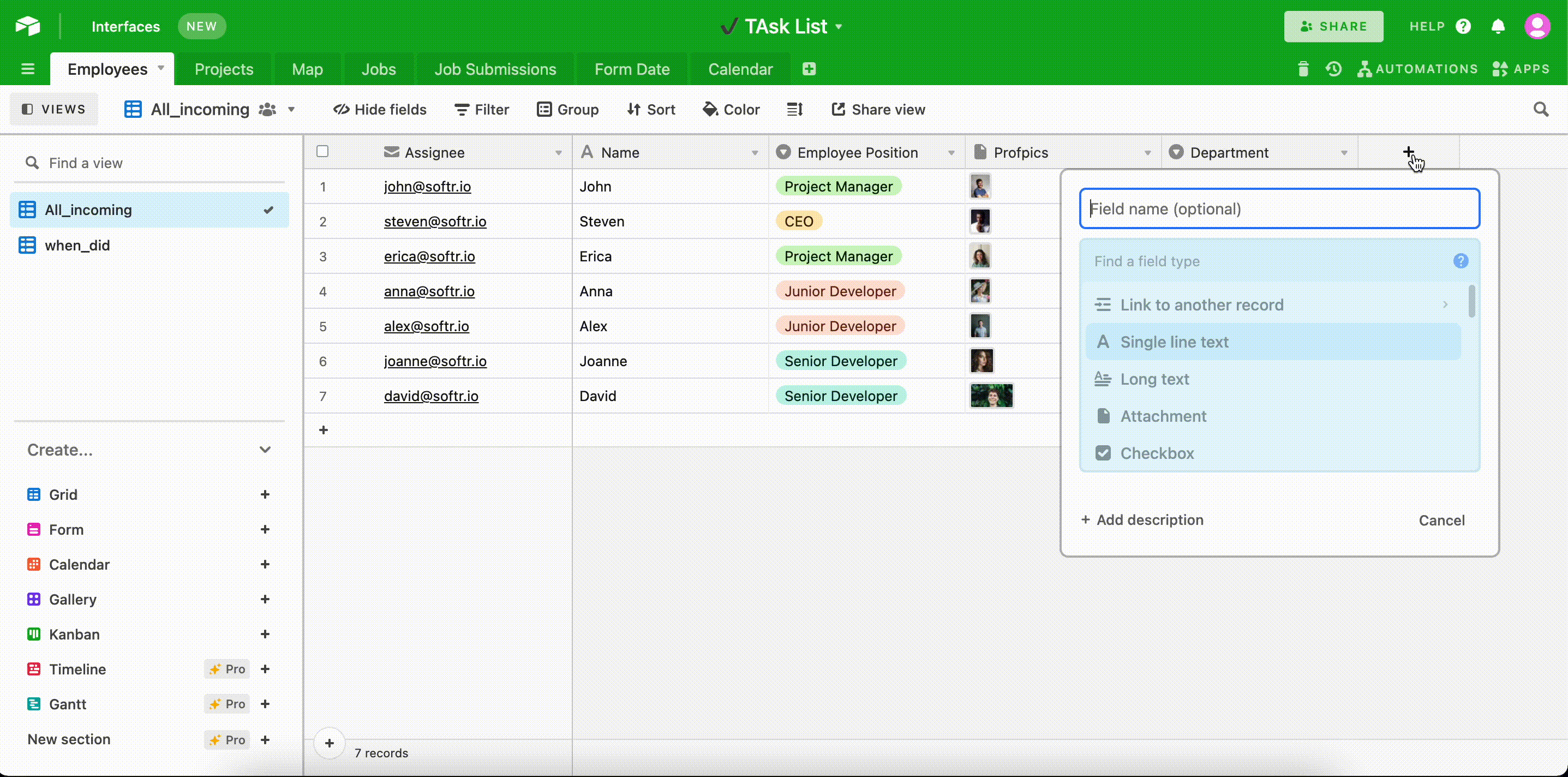 Configuring the Supervisor Linked Record field
