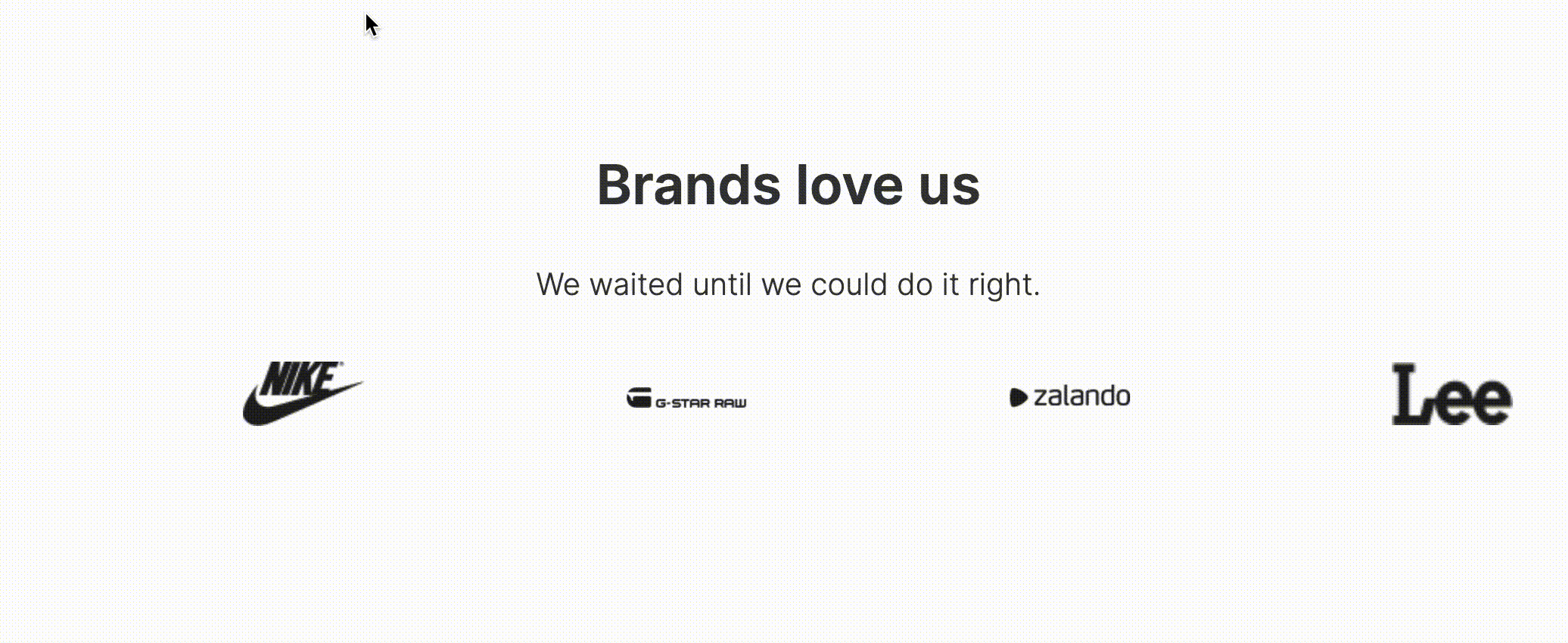 Partner with sliding logos