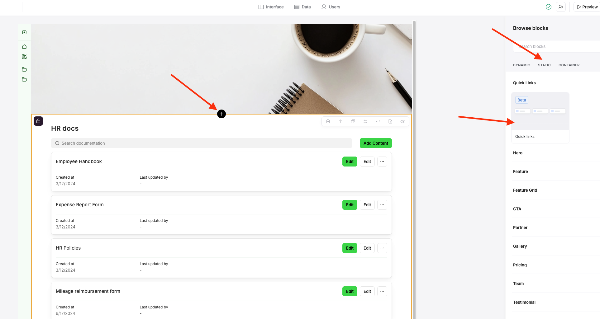 Quick Links – Softr Help Docs