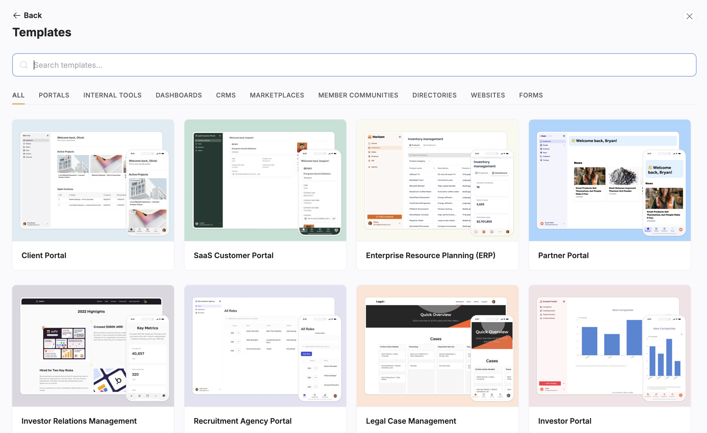Create an App From a Template – Softr Help Docs