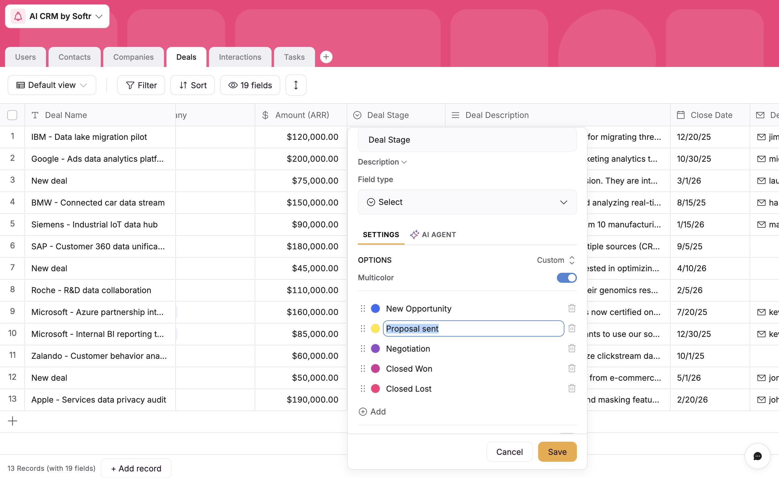 Customizing the database for your Softr template
