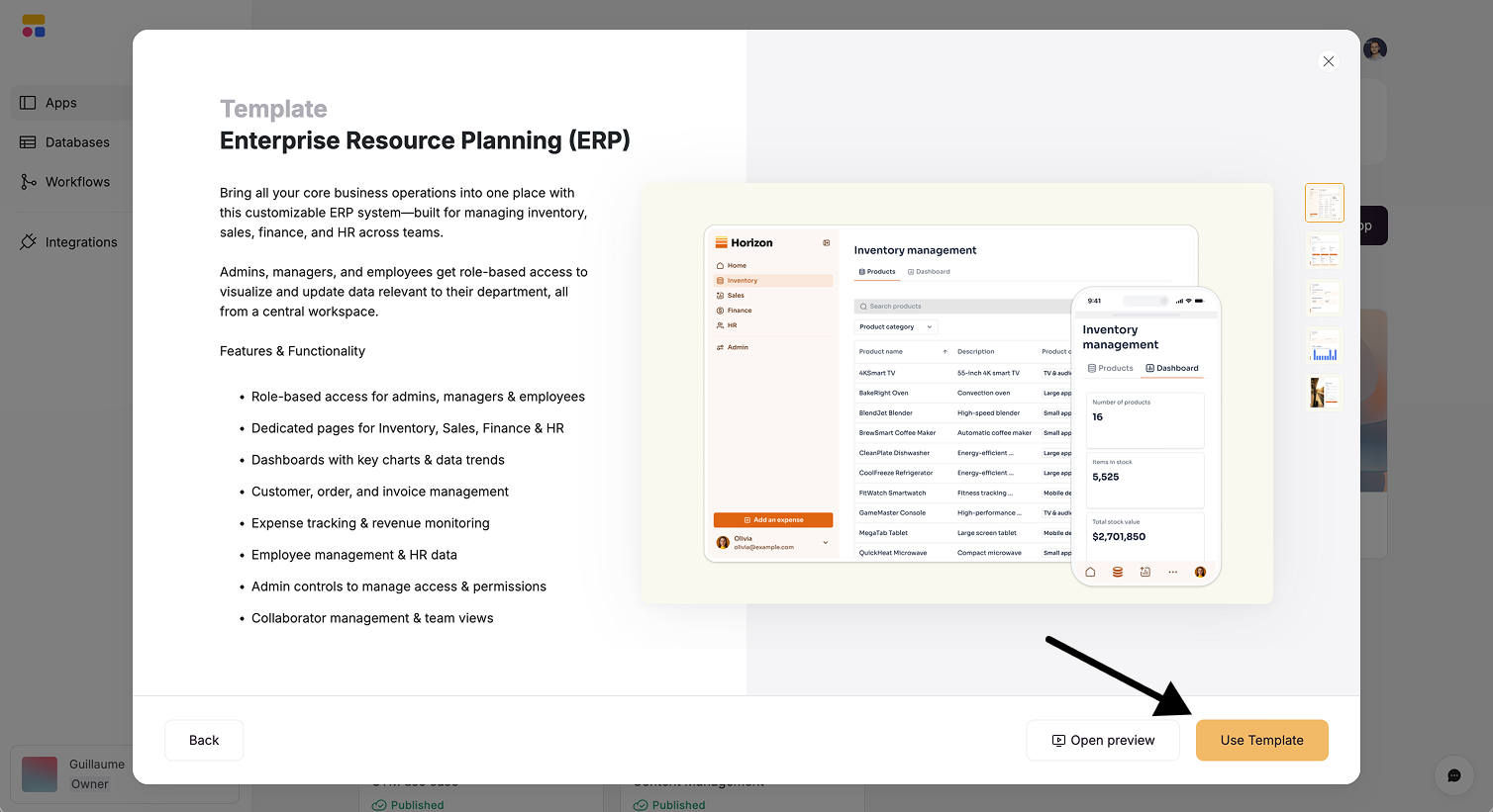 Create an App From a Template – Softr Help Docs