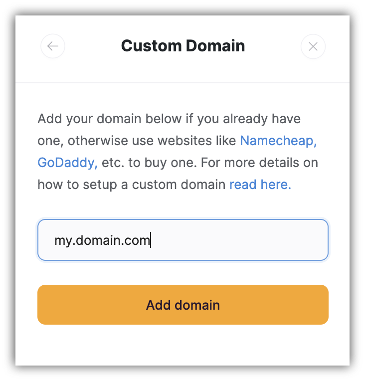 Adding a custom subdomain