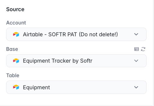 Linking an Airtable base and table