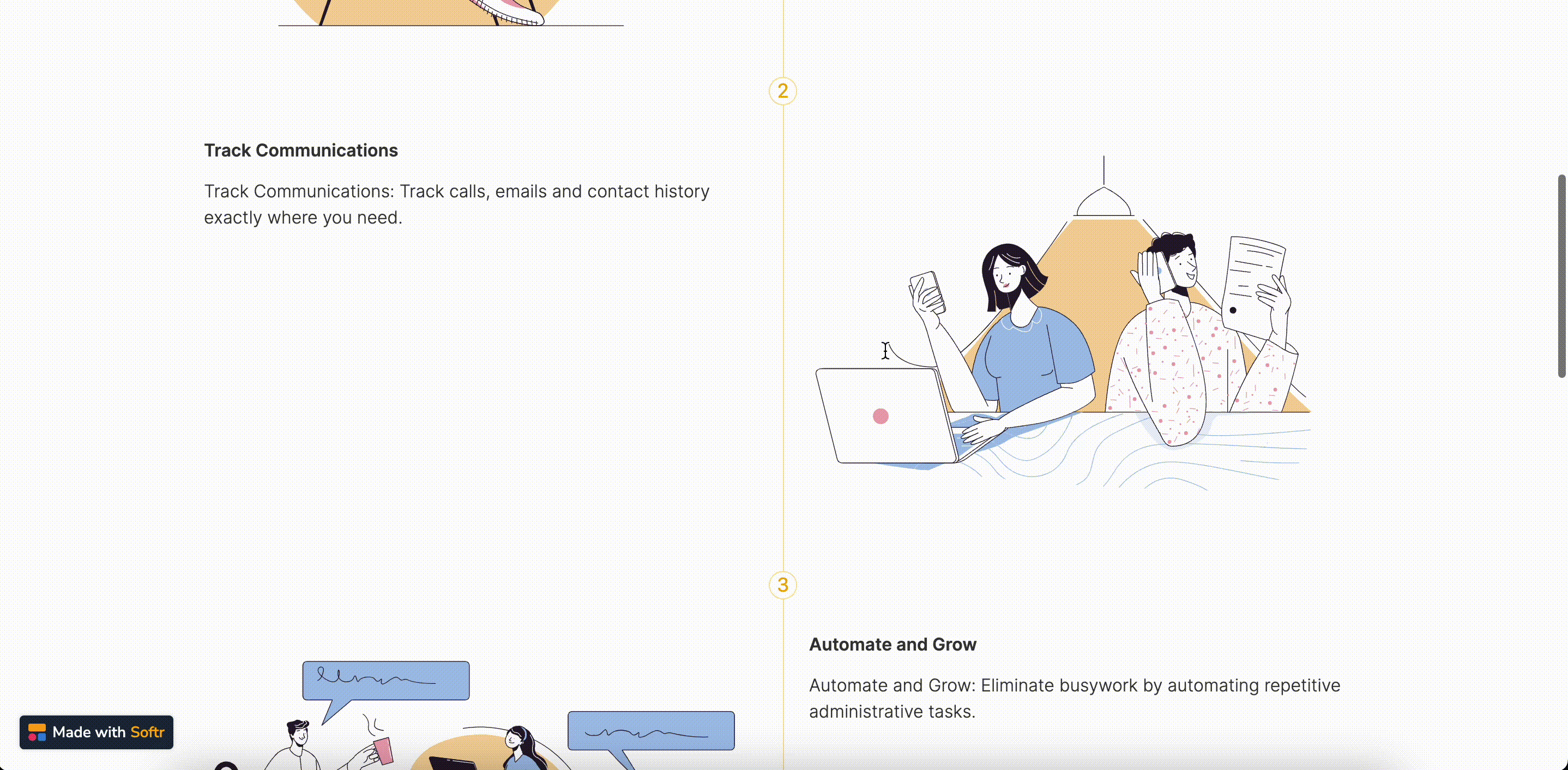 Feature Grid with steps