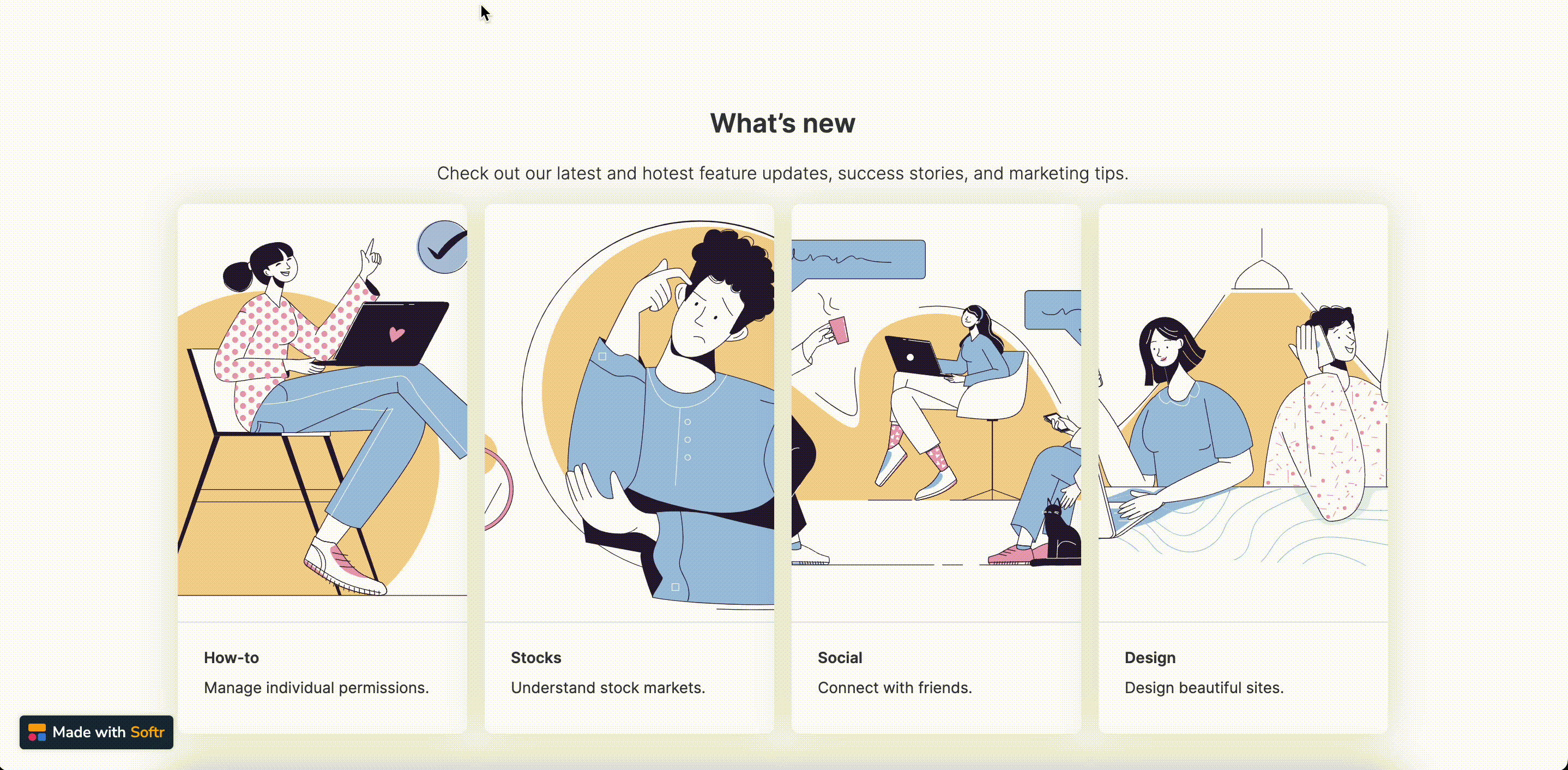 Feature Grid with four column view
