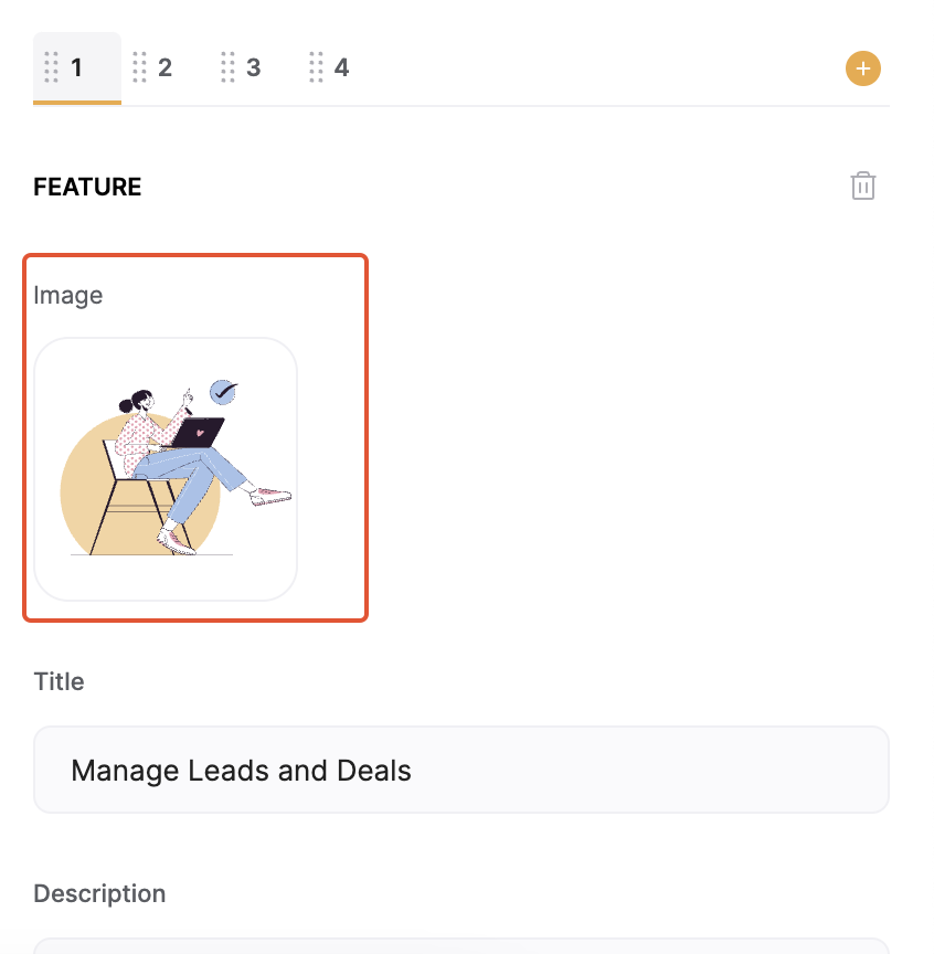 Image option for each feature