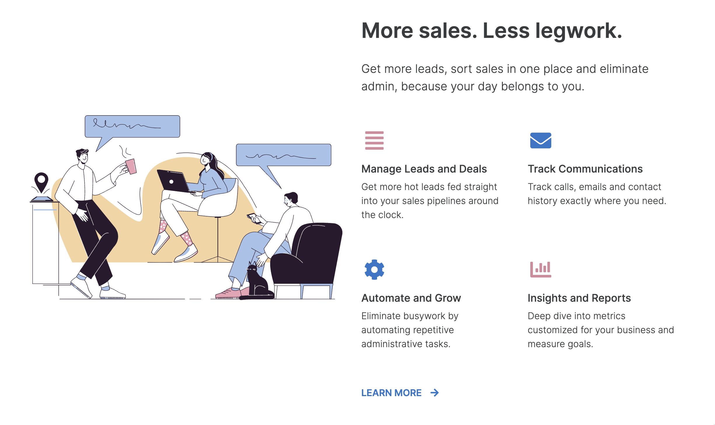 Feature with left side picture