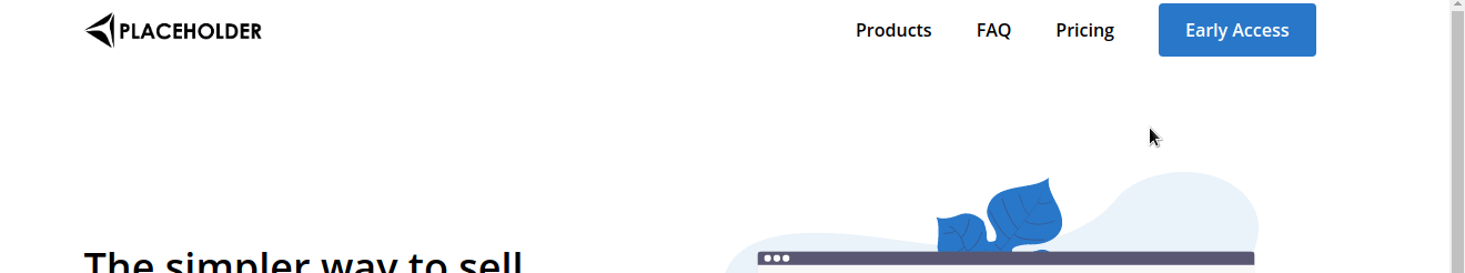 Header with sublinks, icons, and description