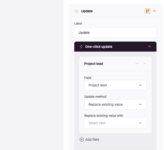 One-click update setup