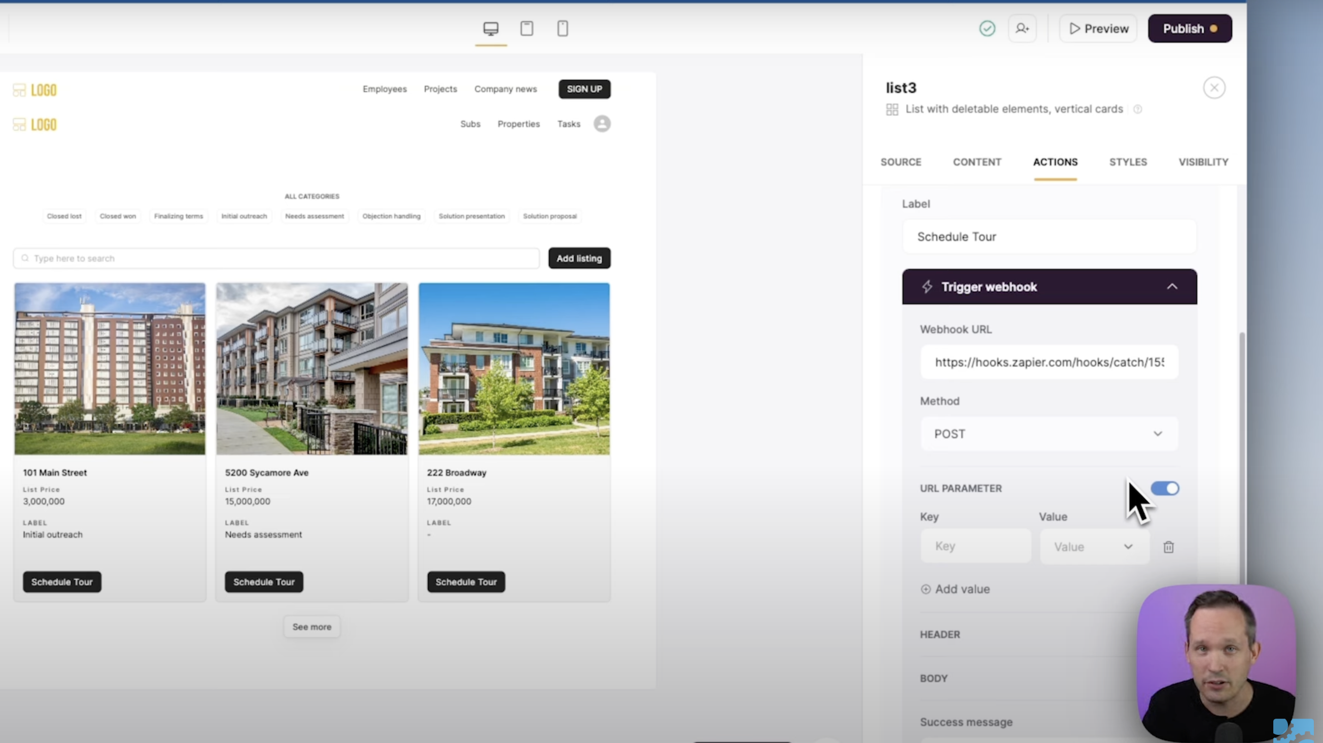 Video: Configure a webhook URL through automation platforms like Zapier