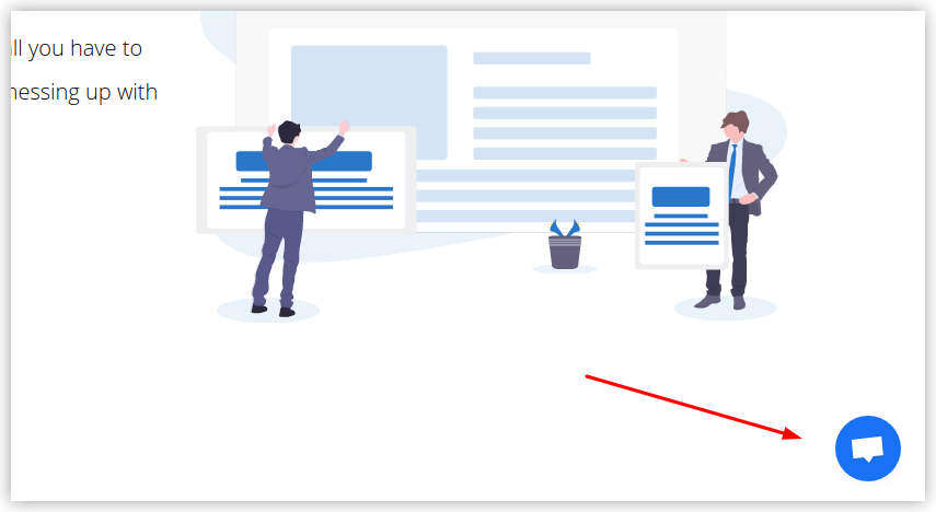 Crisp Chat activated on the site