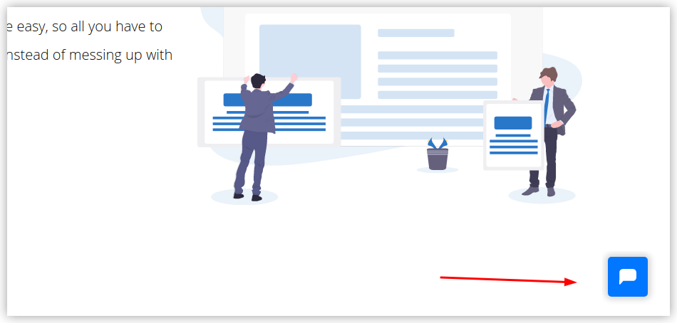 Drift widget published on site