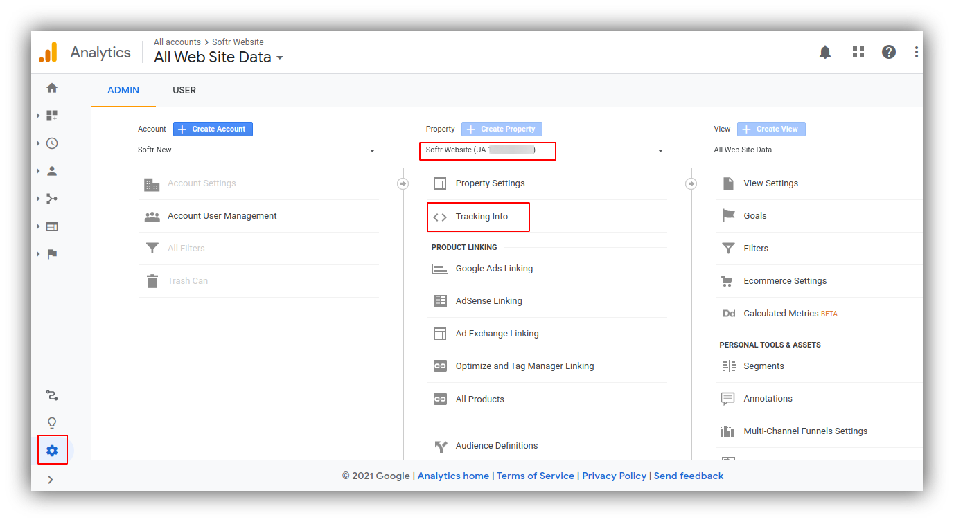 Locating tracking info