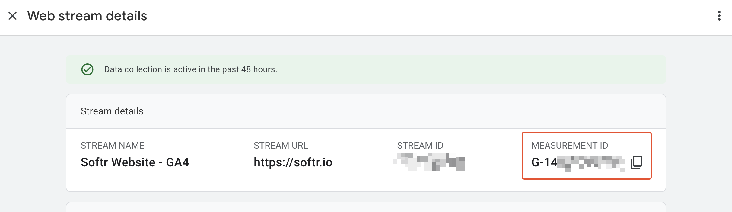 Getting the Measurement ID