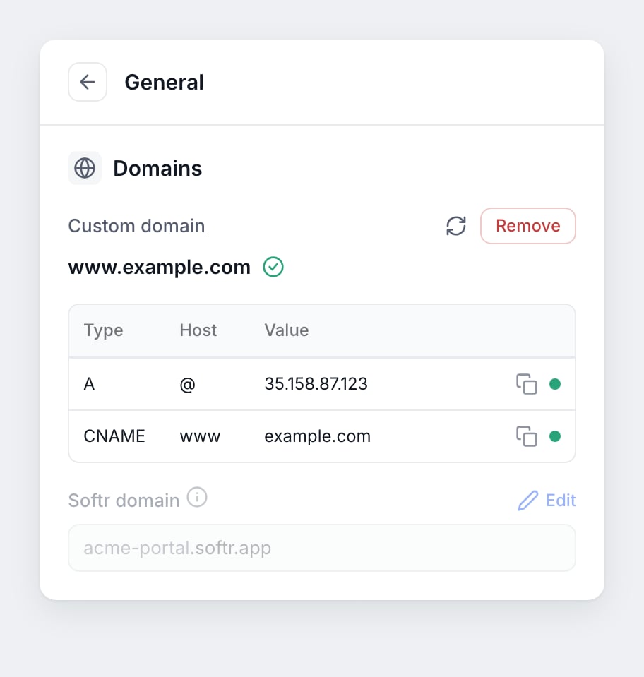 A connected domain