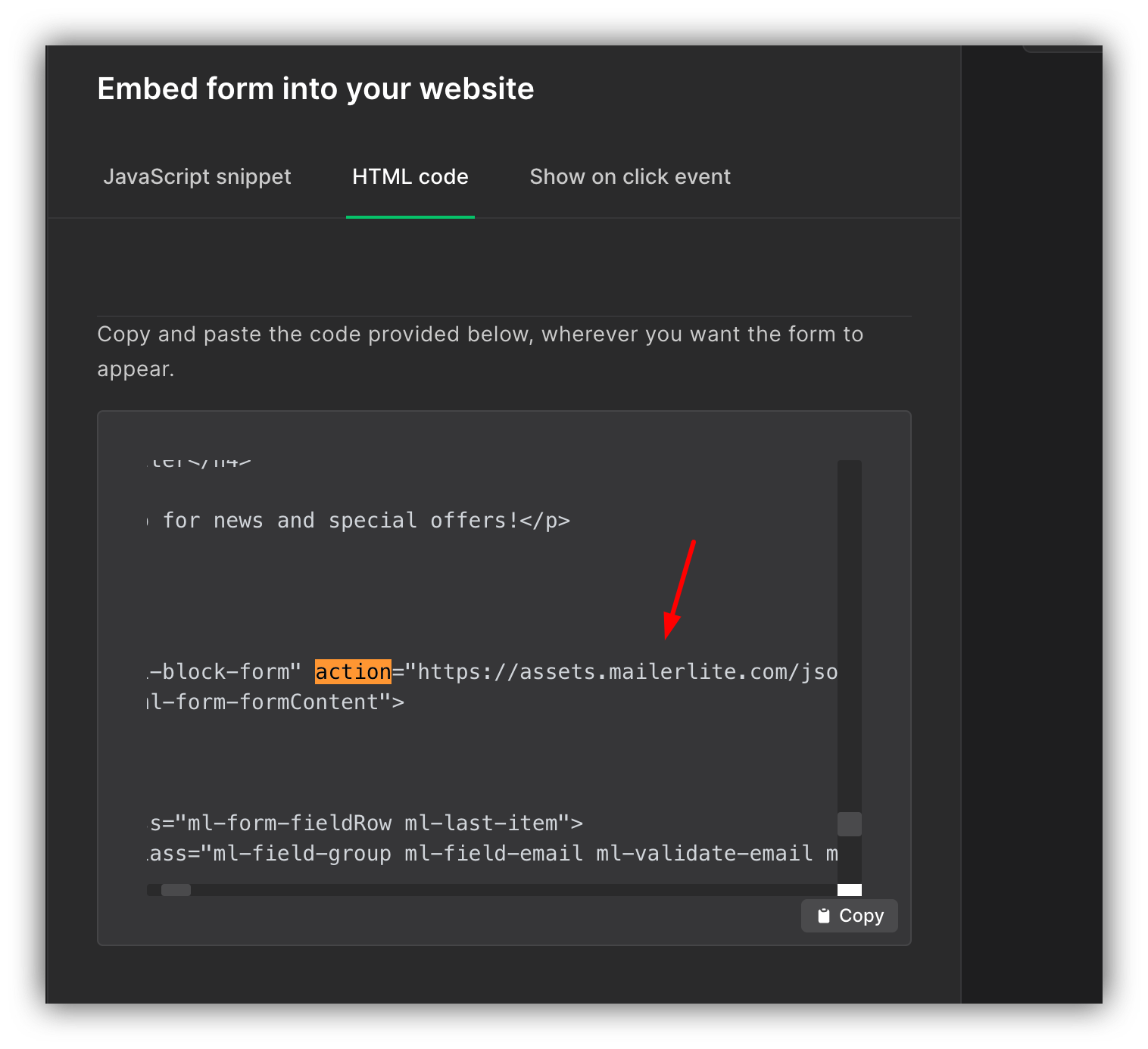 Getting the Action URL