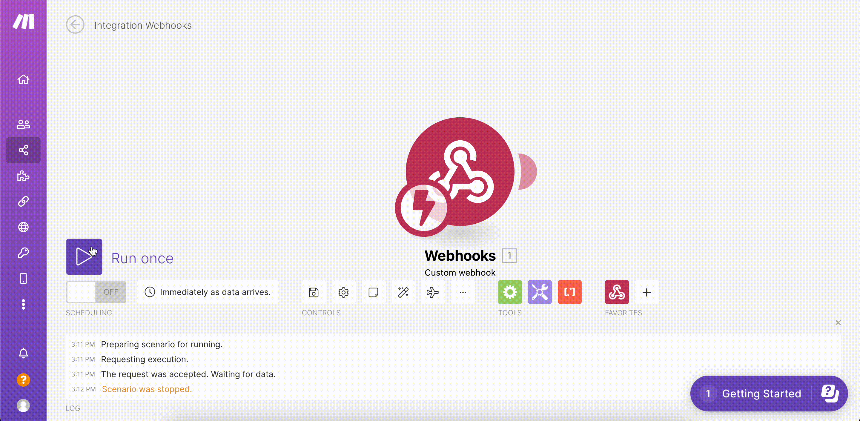 Adding the URL and testing the integration