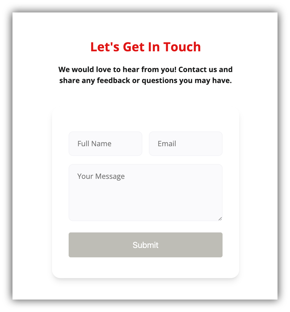 A simple contact form