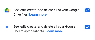 Google Sheets edit permissions for Softr